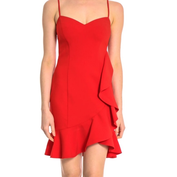 Likely Ruffled Red Mini Dress - Picture 3 of 9